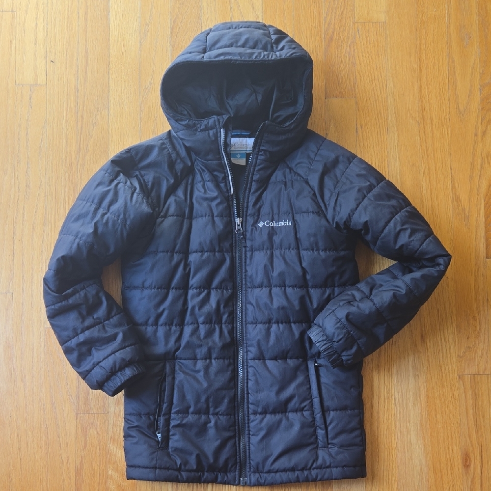 Columbia Kids Black Hooded Puffer Jacket